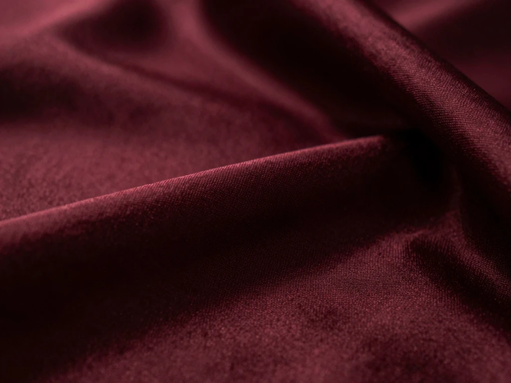 Burgundy raw silk